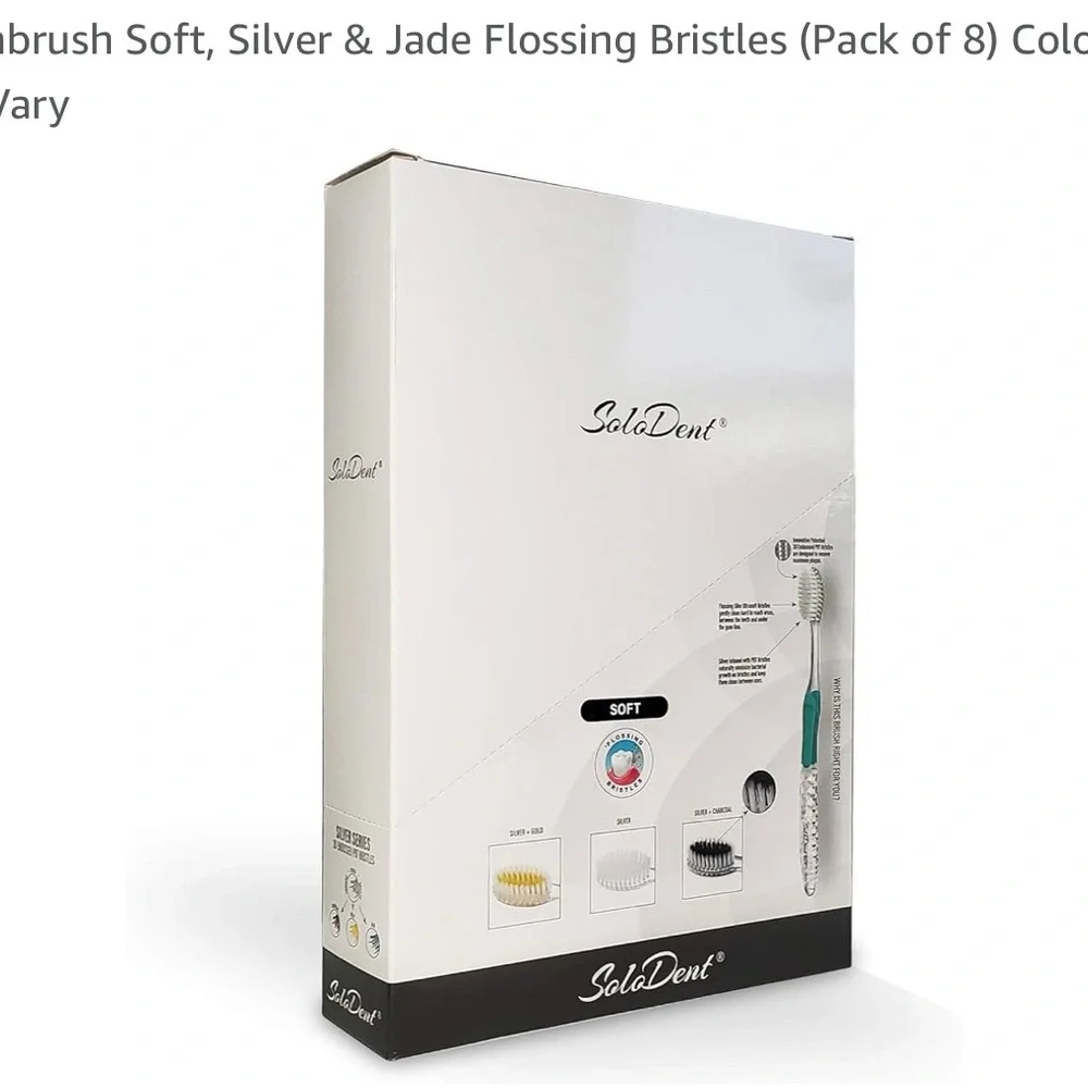 Silver and Jade Toothbrush Set